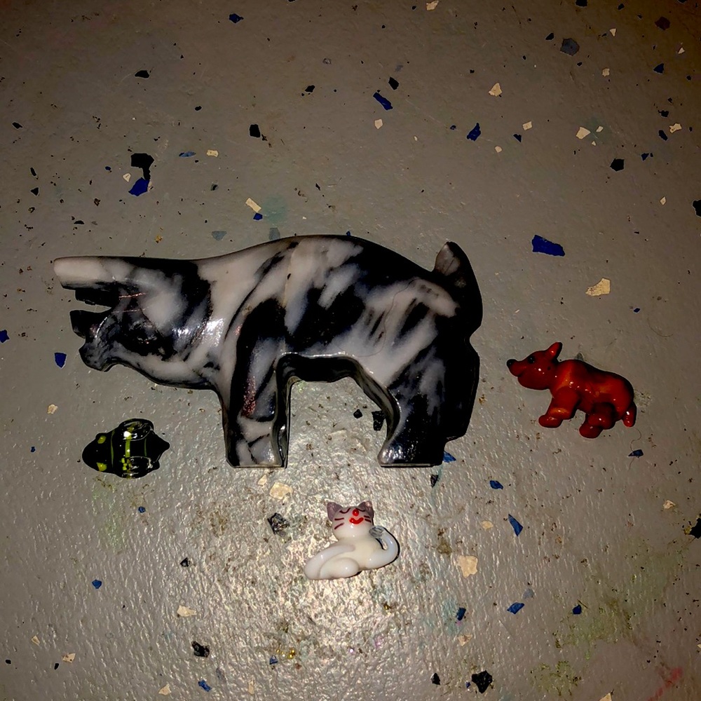 Delicate glass animals